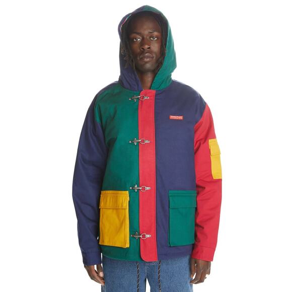 Teddy Fresh Other - Teddy Fresh Fireman Style Toggle Clasp Chore Jacket Colorblock Oversized Medium